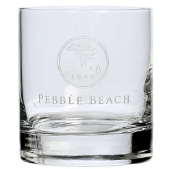 New Pebble Beach Etched Double Old Fashioned Glass