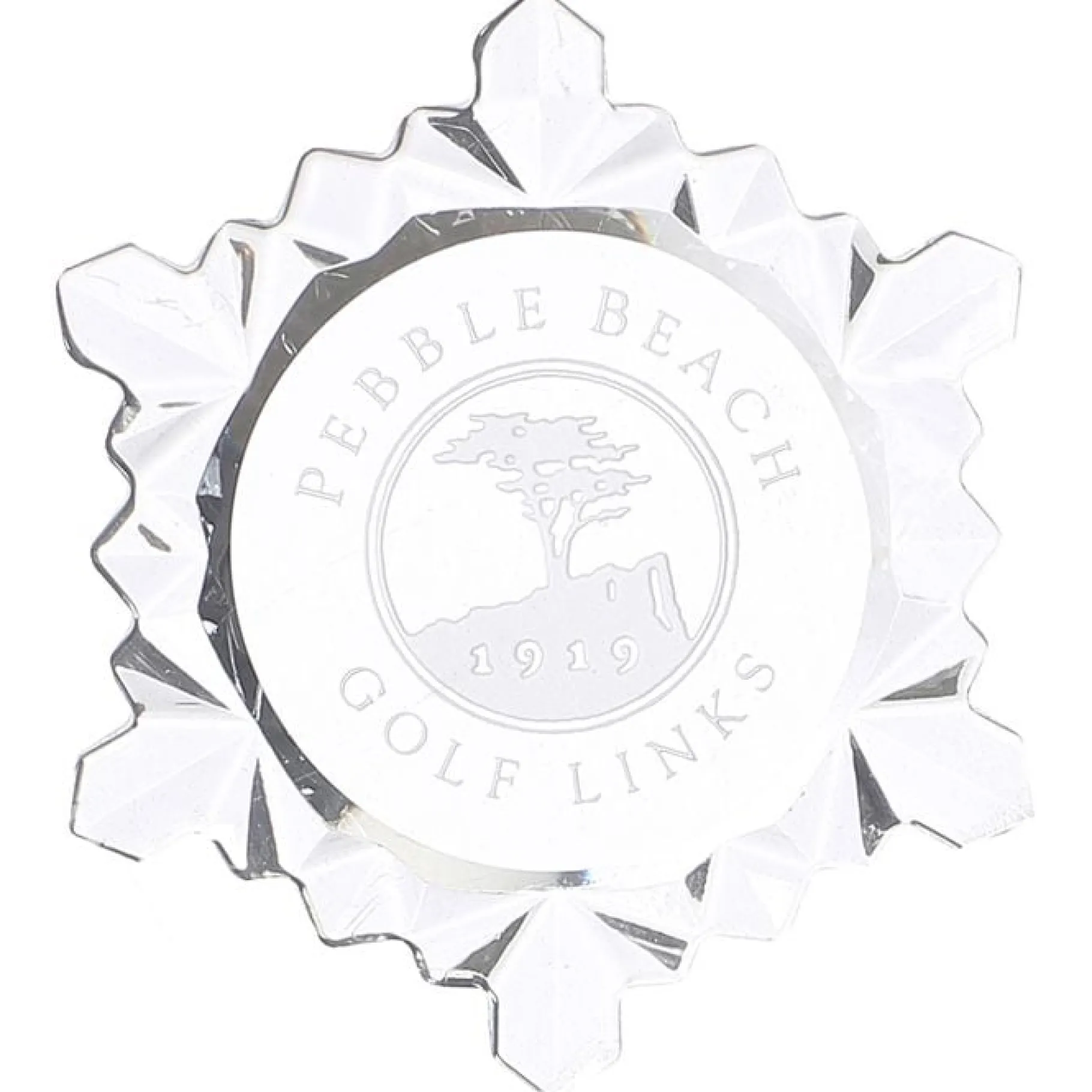 Best Pebble Beach Golf Links Etched Snowflake Ornament
