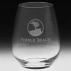 Online Pebble Beach Heritage Logo Stemless White Wine Glass