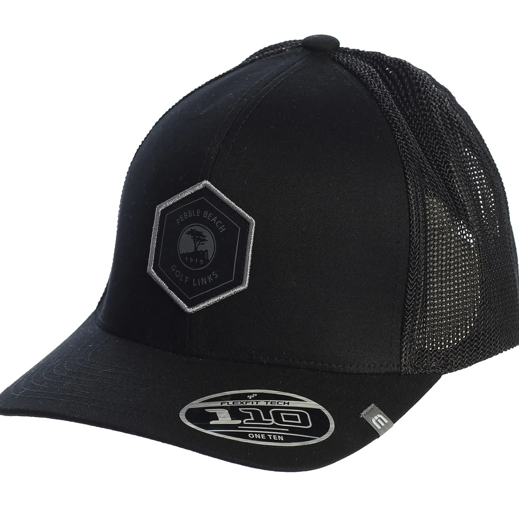New Pebble Beach Hexagon Patch Widder Snapback Hat By Travis Mathew