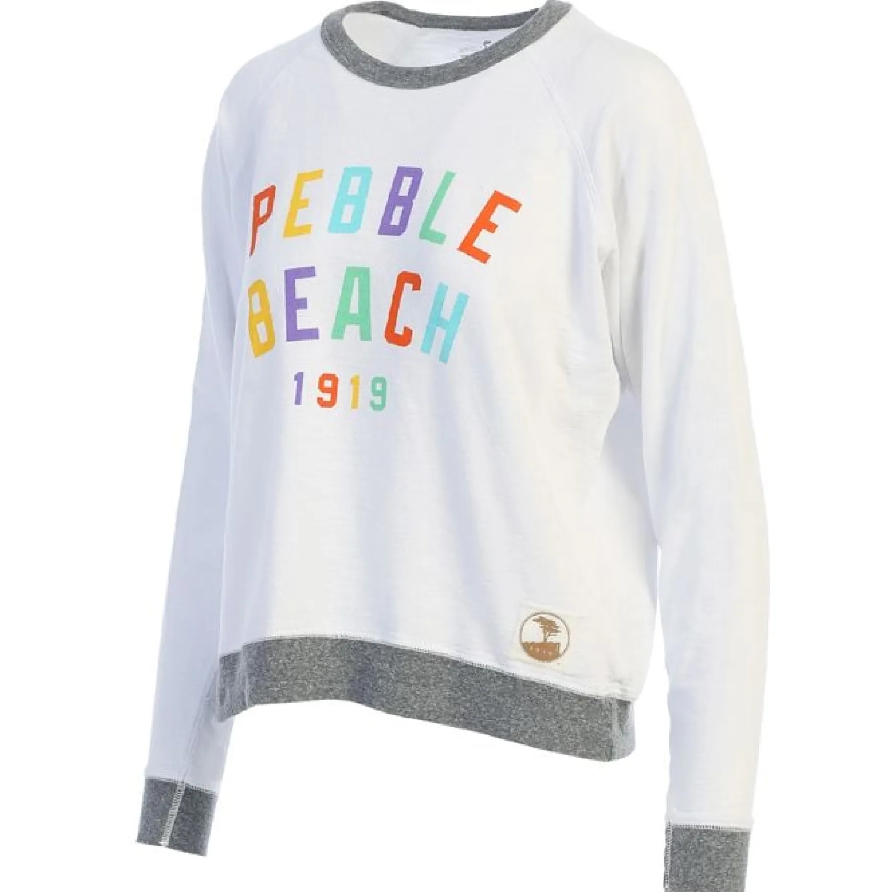 Online Pebble Beach Ladies White Joan Sweatshirt
