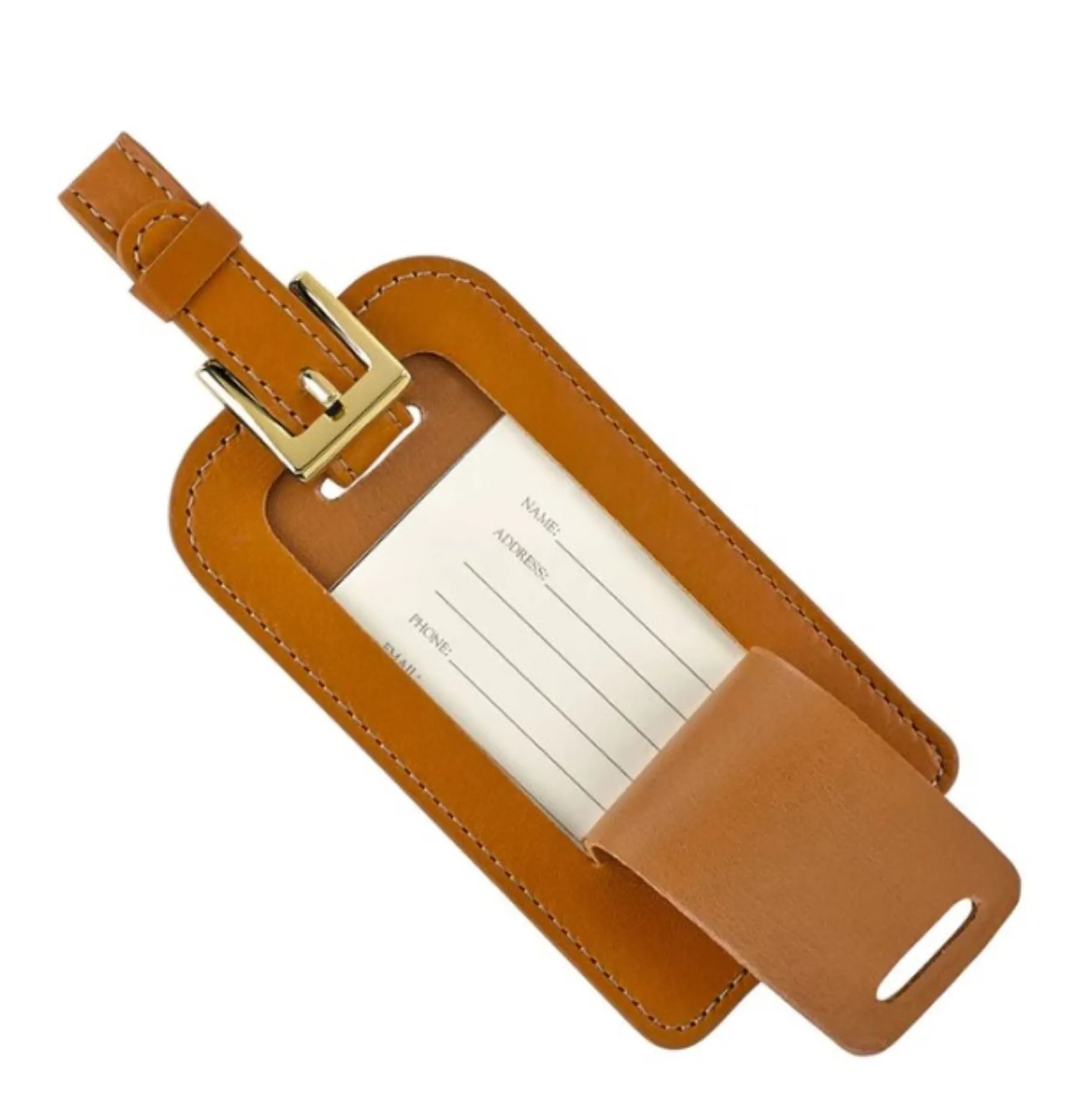 New Pebble Beach Leather Luggage Tag