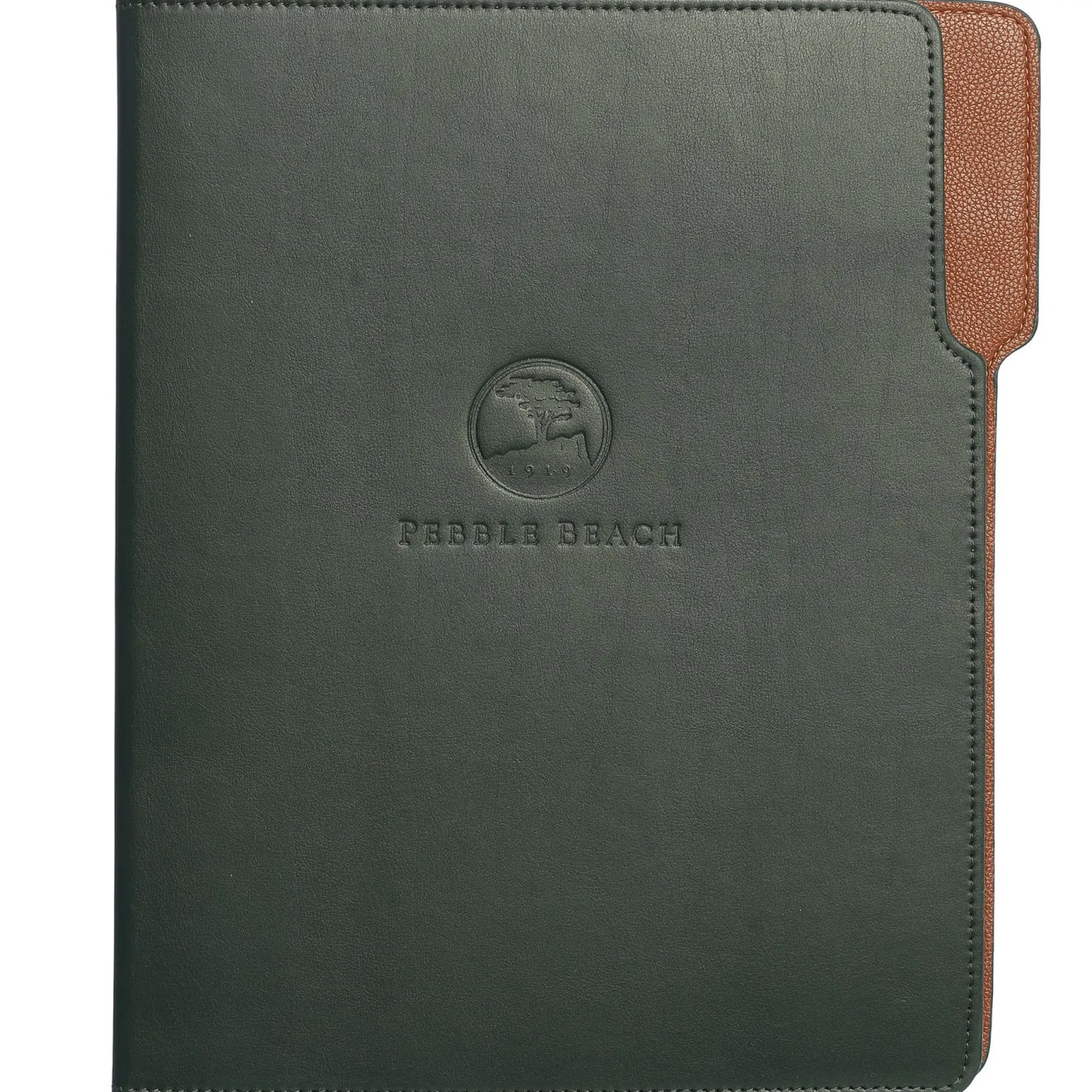Outlet Pebble Beach Logo Leather Padfolio