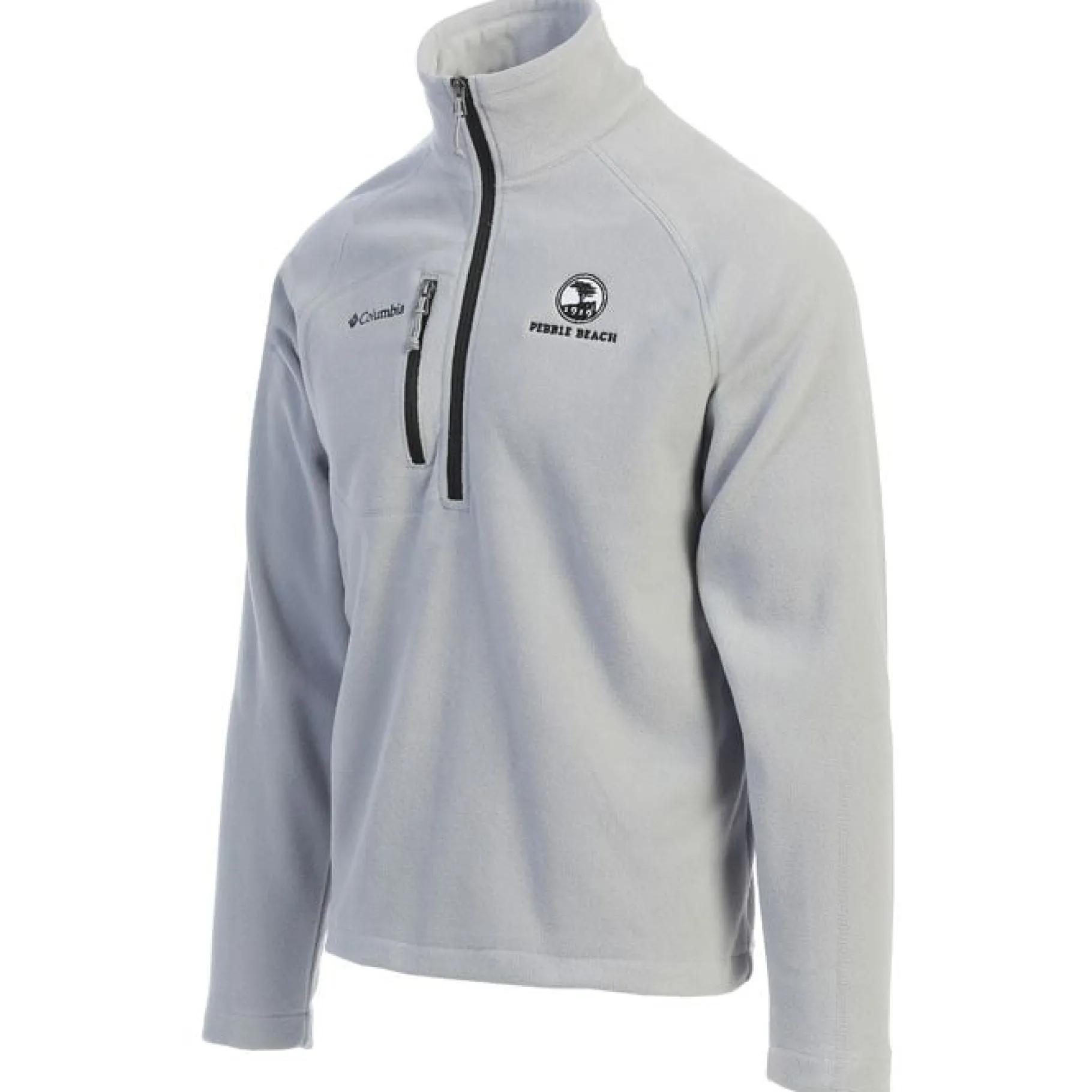 Hot Pebble Beach Men's 'Fast Trek' 1/2 Zip Fleece By Columbia Grey