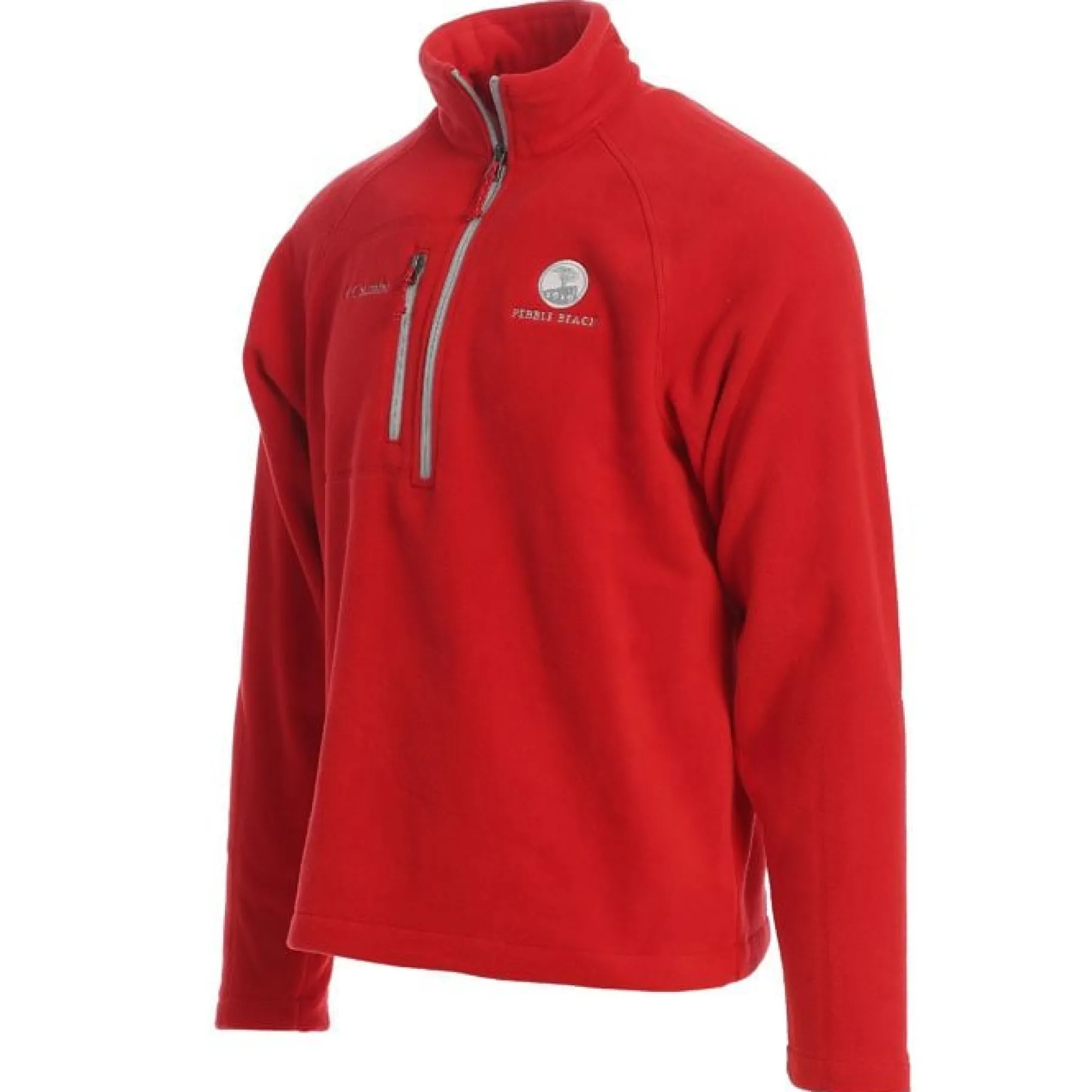 Hot Pebble Beach Men's 'Fast Trek' 1/2 Zip Fleece By Columbia Grey