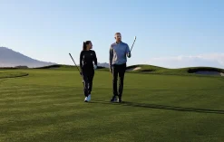 Best Pebble Beach Men's 3-Stripes Heather 1/4 Zip By Adidas