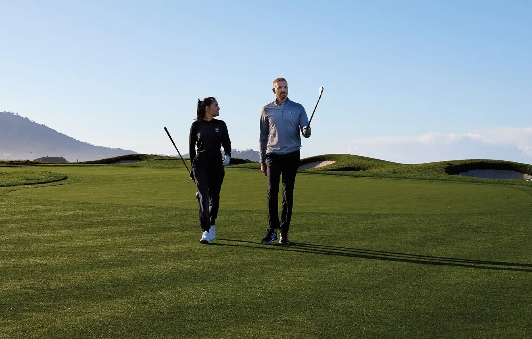 Best Pebble Beach Men's 3-Stripes Heather 1/4 Zip By Adidas