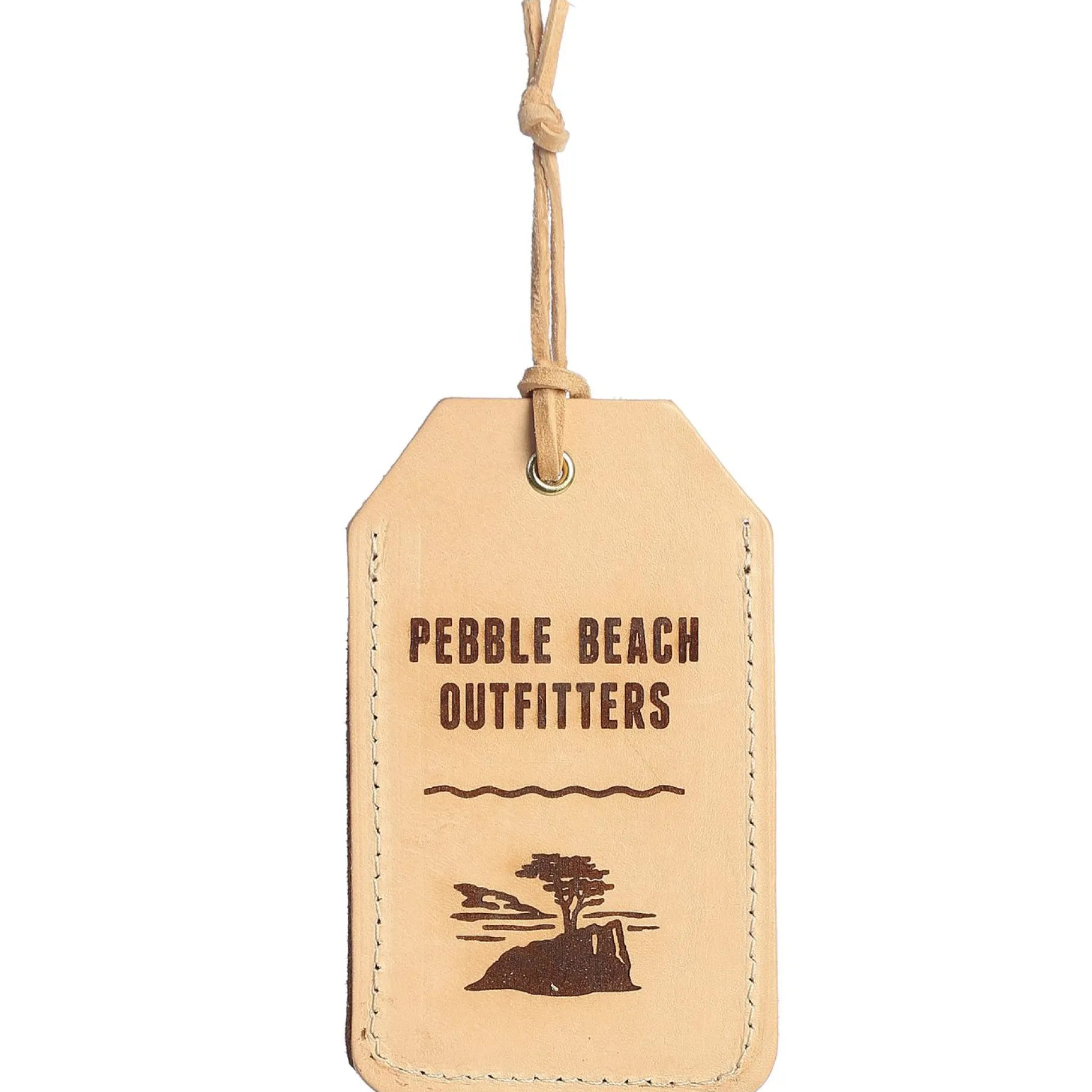 Sale Pebble Beach Outfitters Leather Luggage Tag By Freshwater Designs