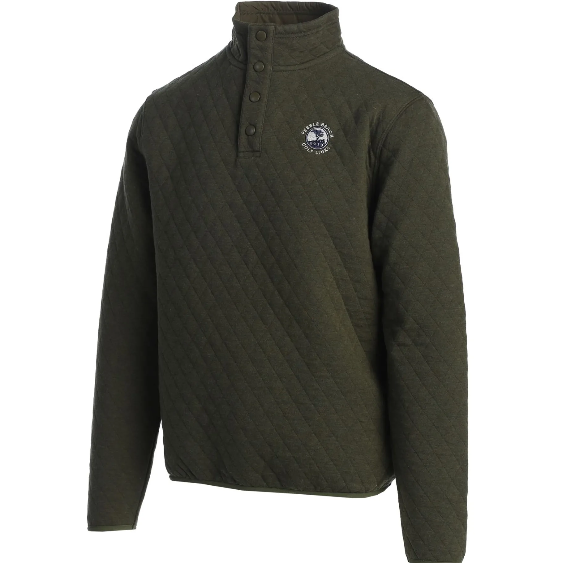 Best Pebble Beach Quilted Snap Collar Pullover By Divots
