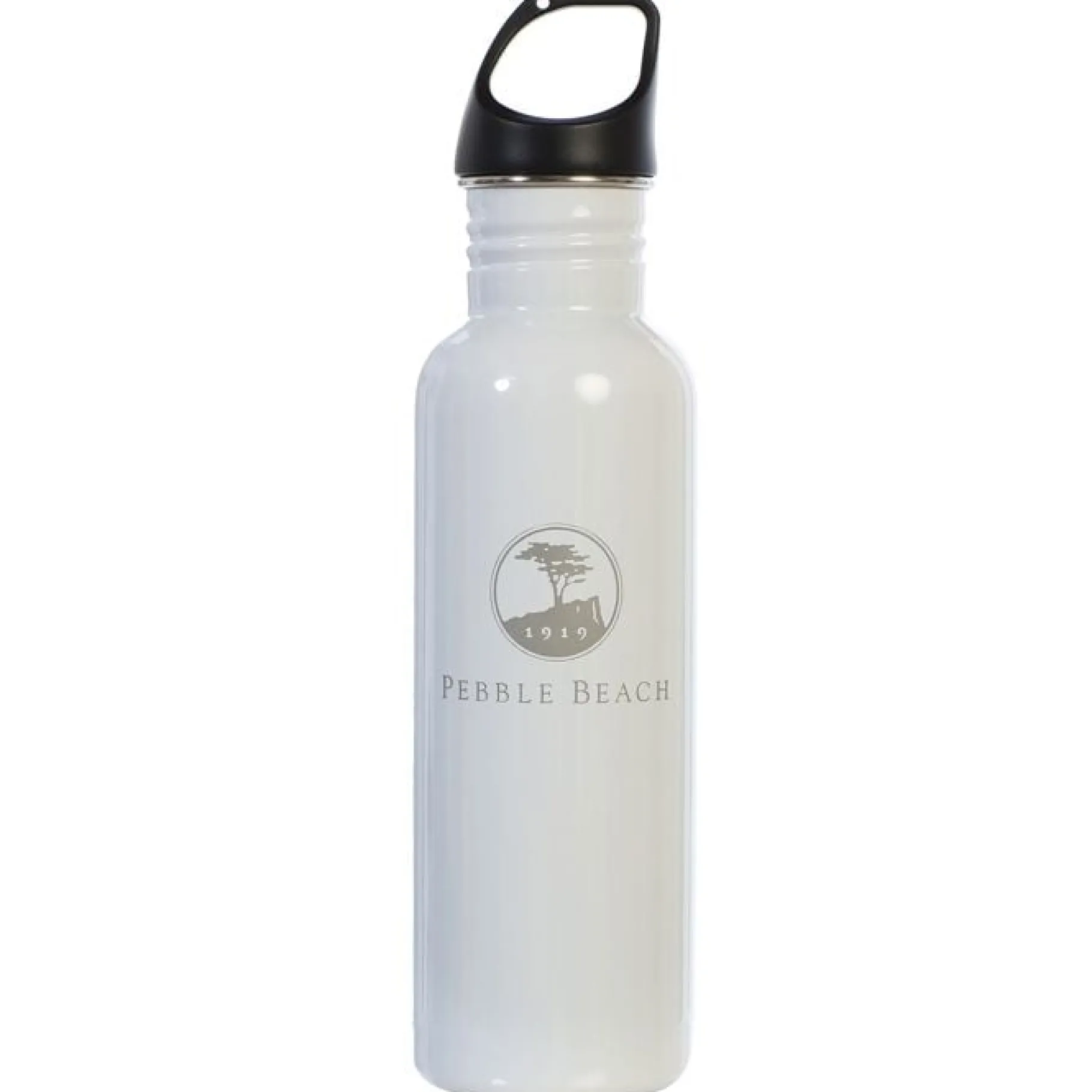 New Pebble Beach Stainless Steel Etched Water Bottle Green