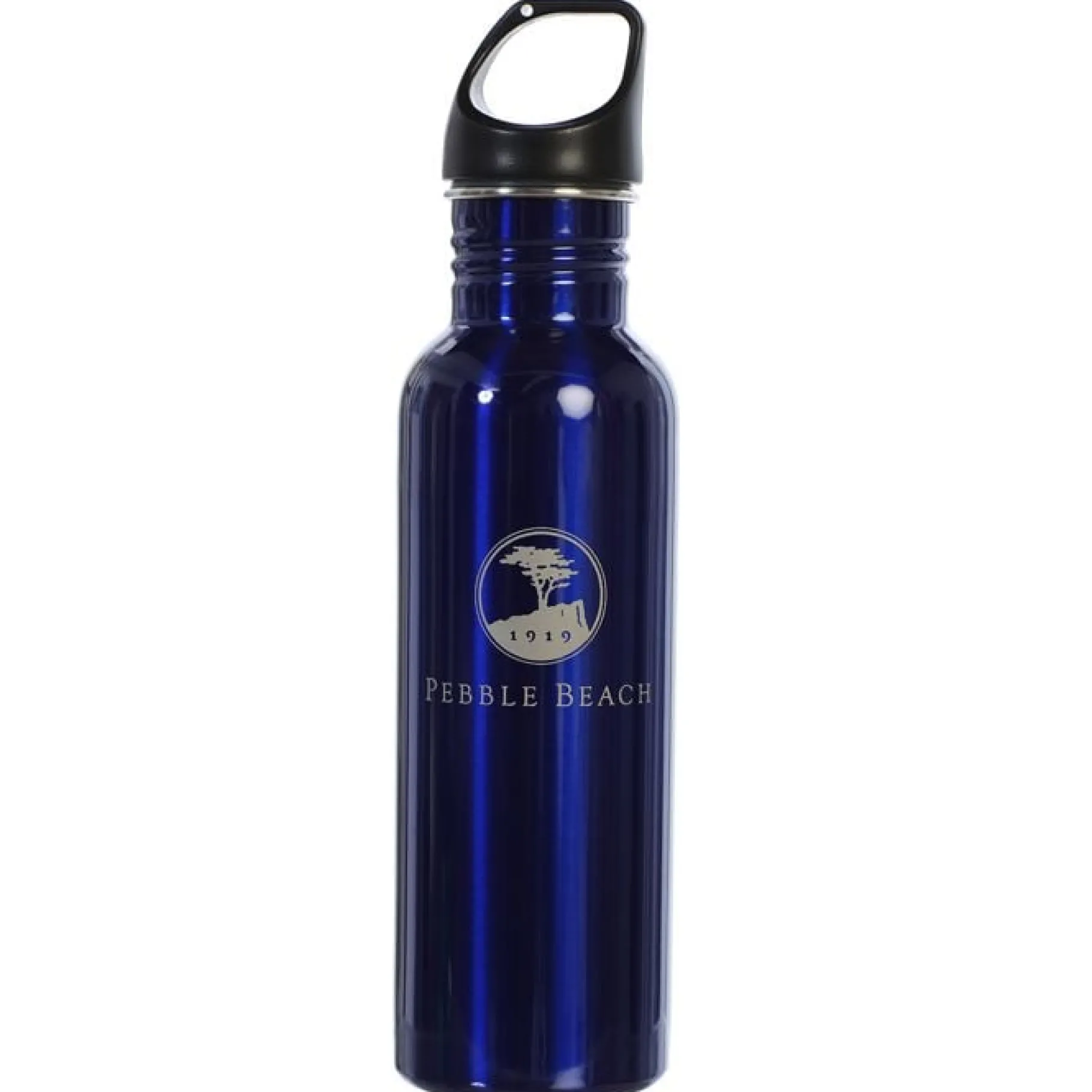 New Pebble Beach Stainless Steel Etched Water Bottle Green
