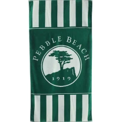 Fashion Pebble Beach Striped Beach Towel