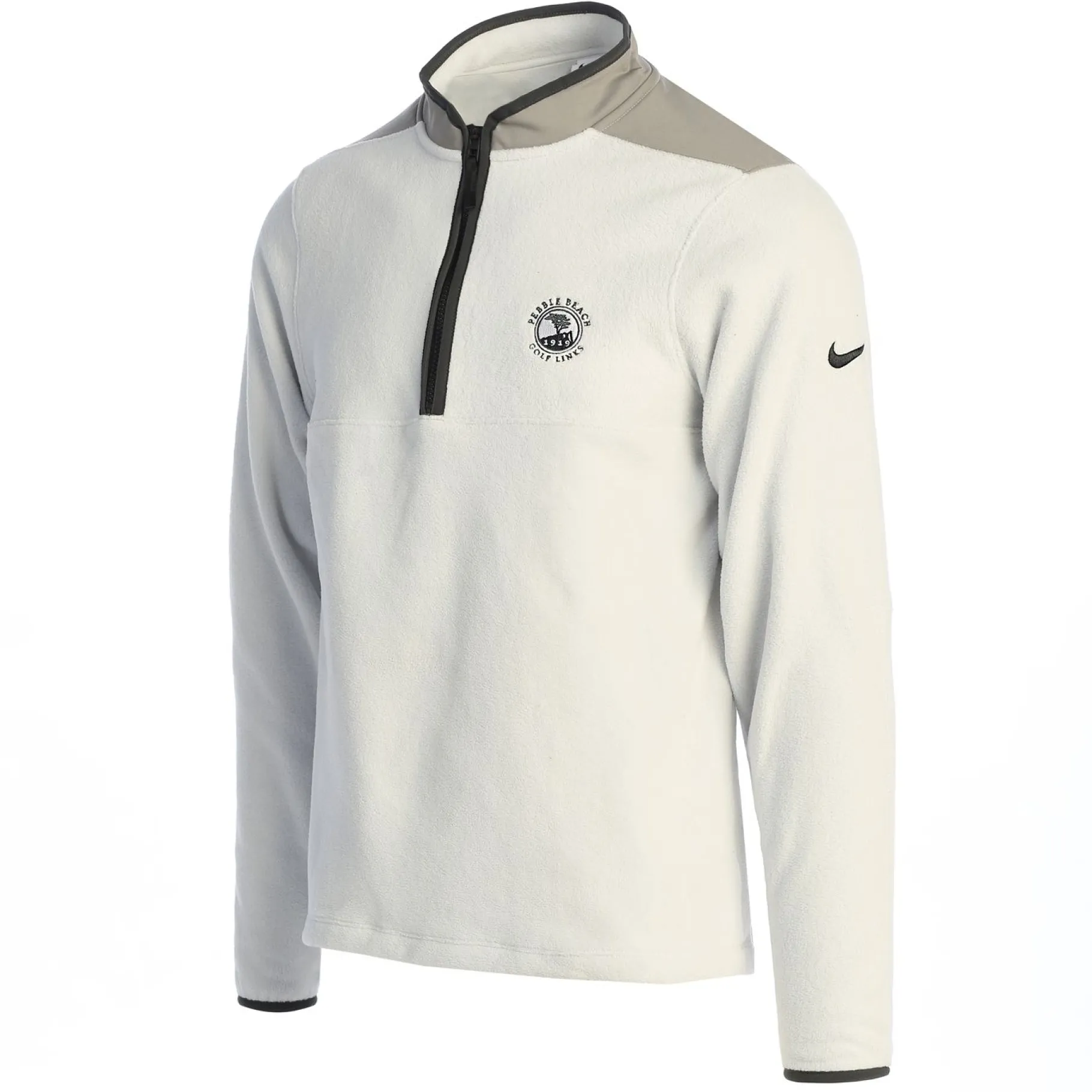 Online Pebble Beach Therma-Fit Fleece 1/2 Zip Photon Dust Pullover By Nike