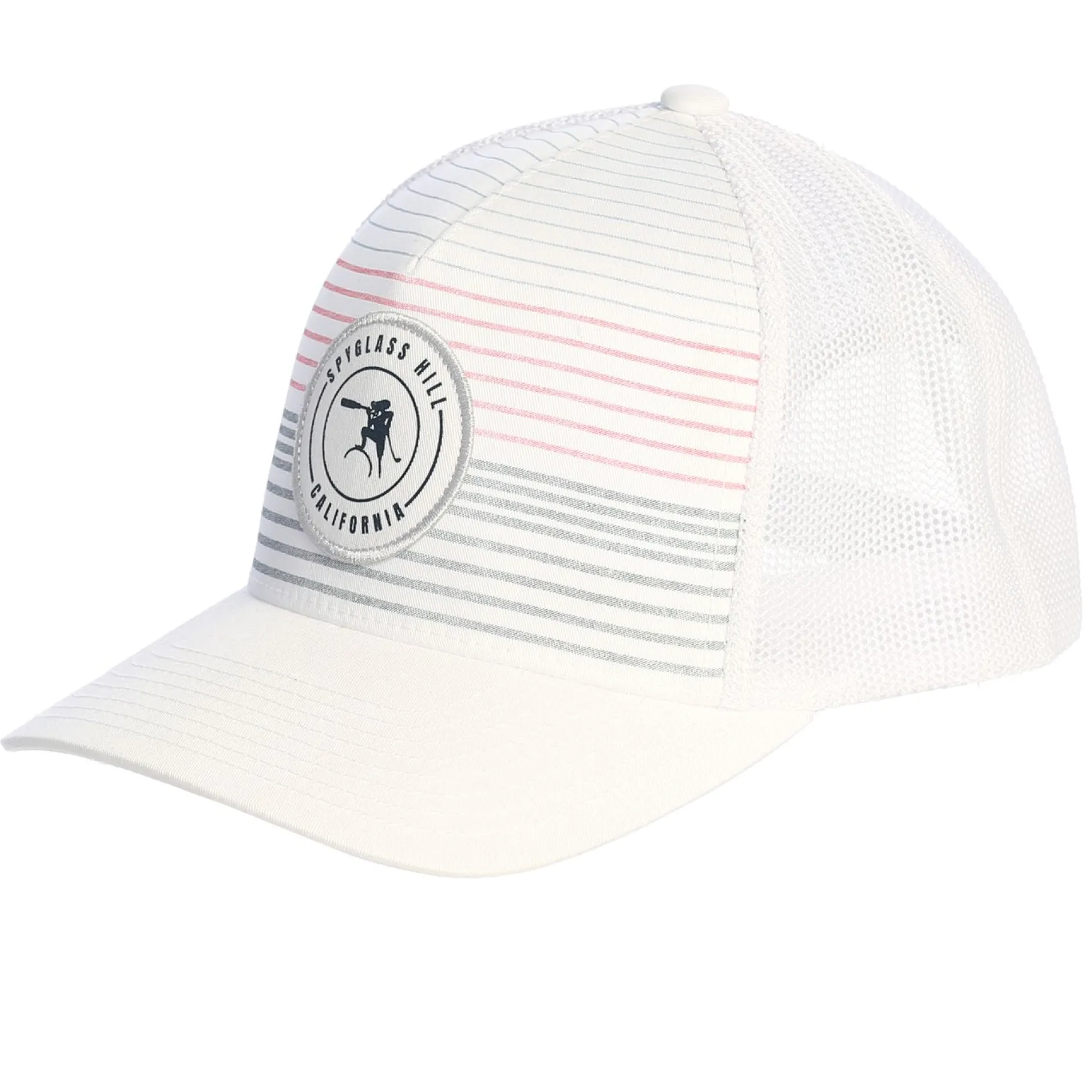 New Pebble Beach Spyglass Hill Executive Stripe Hat By Travis Mathew